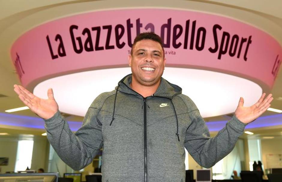 Luiz Nazario da Lima Ronaldo, 39 anni, in visita alla Gazzetta dello Sport. Bozzani